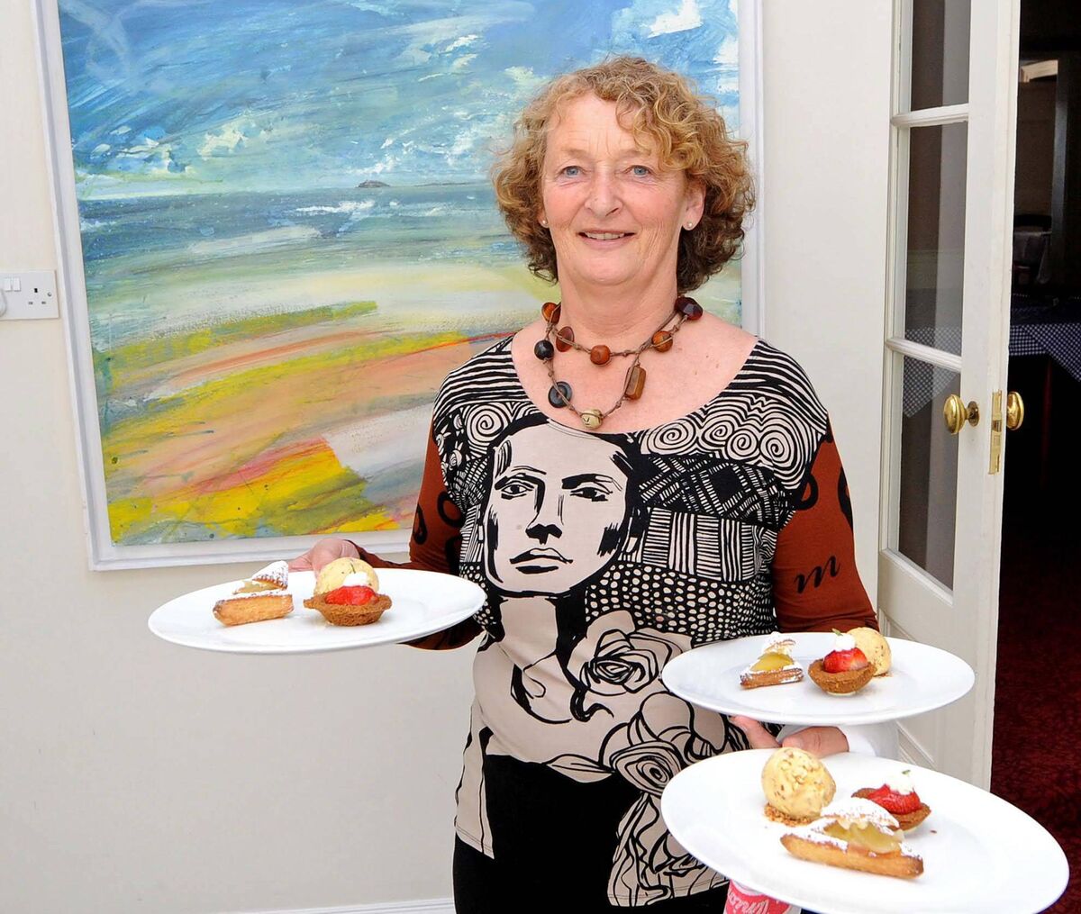 Hazel Allen presenting desserts at Ballymaloe House during the Ballymaloe Literary Festival of Food &amp; Wine in East Cork in 2013.  Picture: Denis Minihane/Irish Examiner