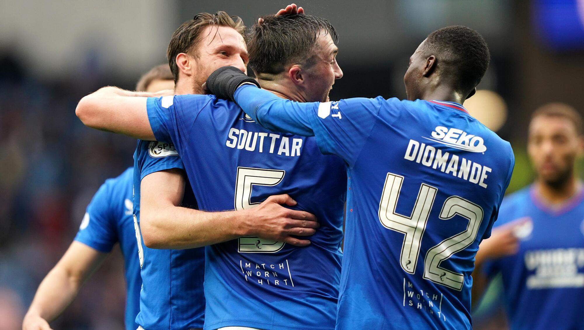 Rangers cut Celtic lead back to three points with win over 10-man Kilmarnock