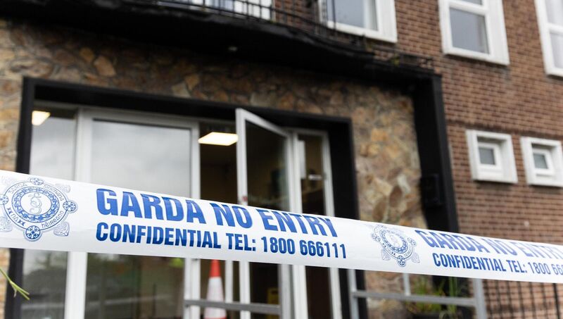 A garda cordon at the scene on Knocknarea Rd in the Drimnagh area of south Dublin, where a man has died following a shooting in the early hours of Monday. Picture: Evan Treacy/PA Wire