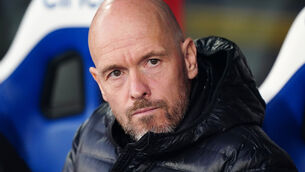 <p>Manchester United manager Erik ten Hag saw his side thumped by Crystal Palace. Pic: Zac Goodwin/PA</p>