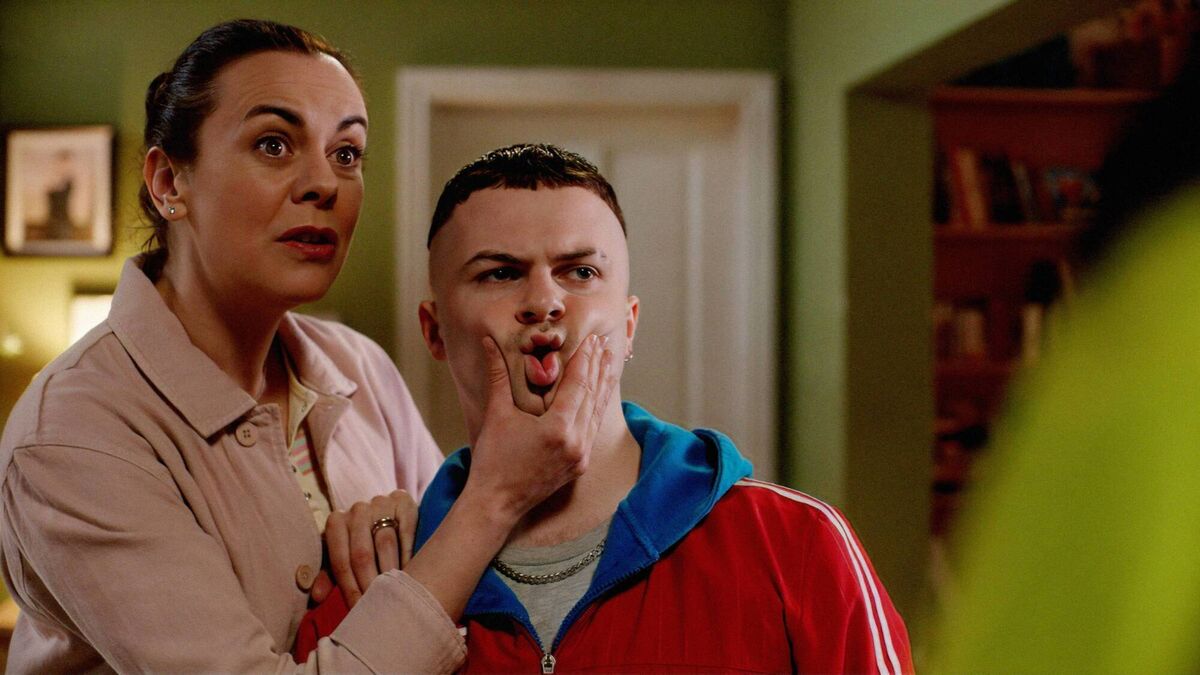 Hilary Rose and Alex Murphy in The Young Offenders Hilary Rose and Alex Murphy in The Young Offenders