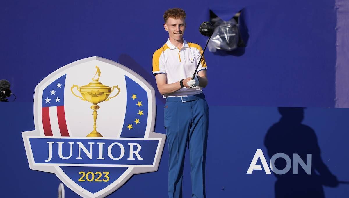 RYDER CUP: Seán Keeling in action during the Junior Ryder Cup in Rome. Picture: Mateo Villalba / Golffile Sean Keeling , golf RYDER CUP: Seán Keeling in action during the Junior Ryder Cup in Rome. Picture: Mateo Villalba / Golffile Sean Keeling , golf