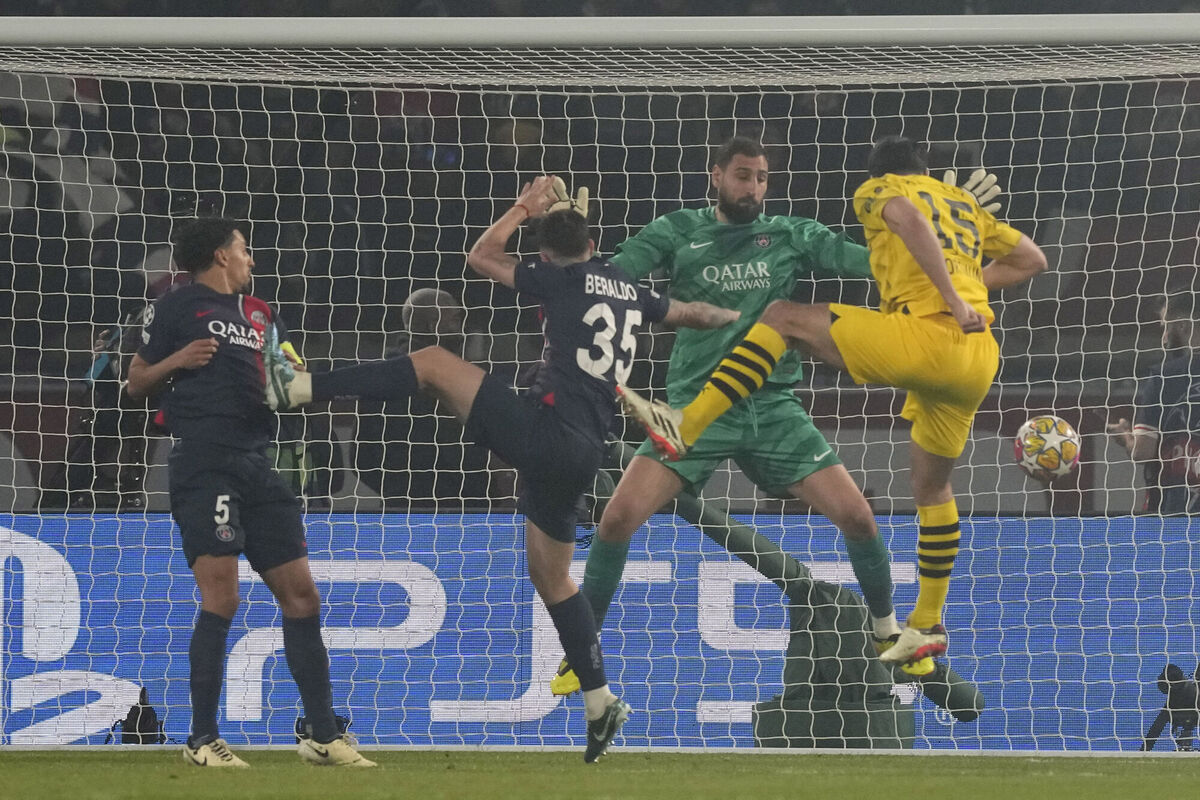 Dortmund's Mats Hummels scores his side's goal Pic credit: AP Photo/Frank Augstein.