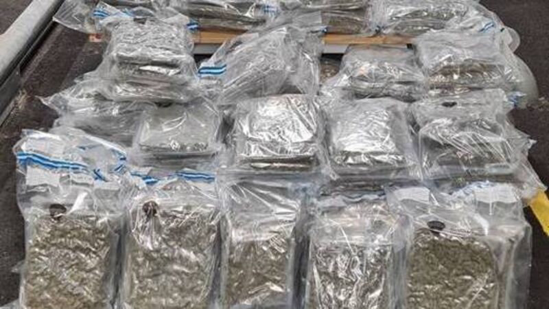 Two arrested after €3.6m worth of herbal cannabis seized in Dublin and Wexford