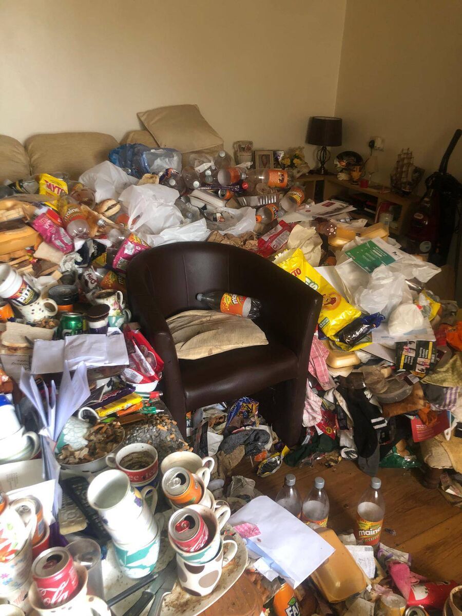 One of the homes specialist cleaner Alana Gillen was tasked with clearing out belonging to a person suffering with a hoarding disorder. 