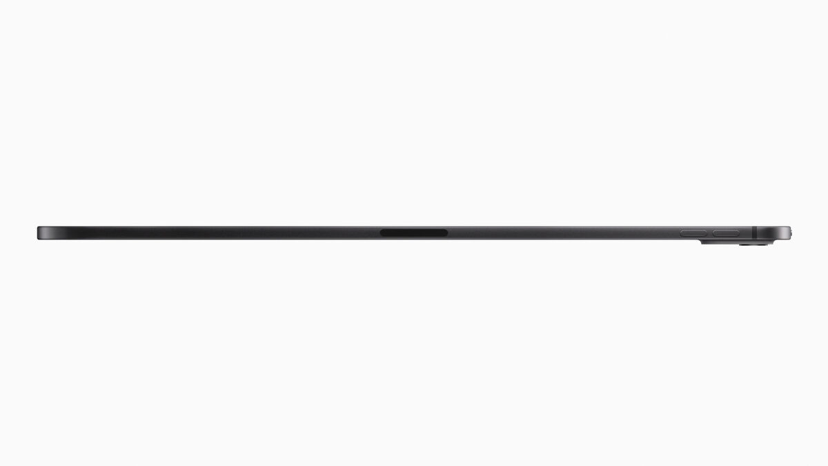 The new iPad Pro 13-inch is only 5.1mm thin and weighs just 479g. Picture: Apple. The new iPad Pro 13-inch is only 5.1mm thin and weighs just 479g. Picture: Apple.