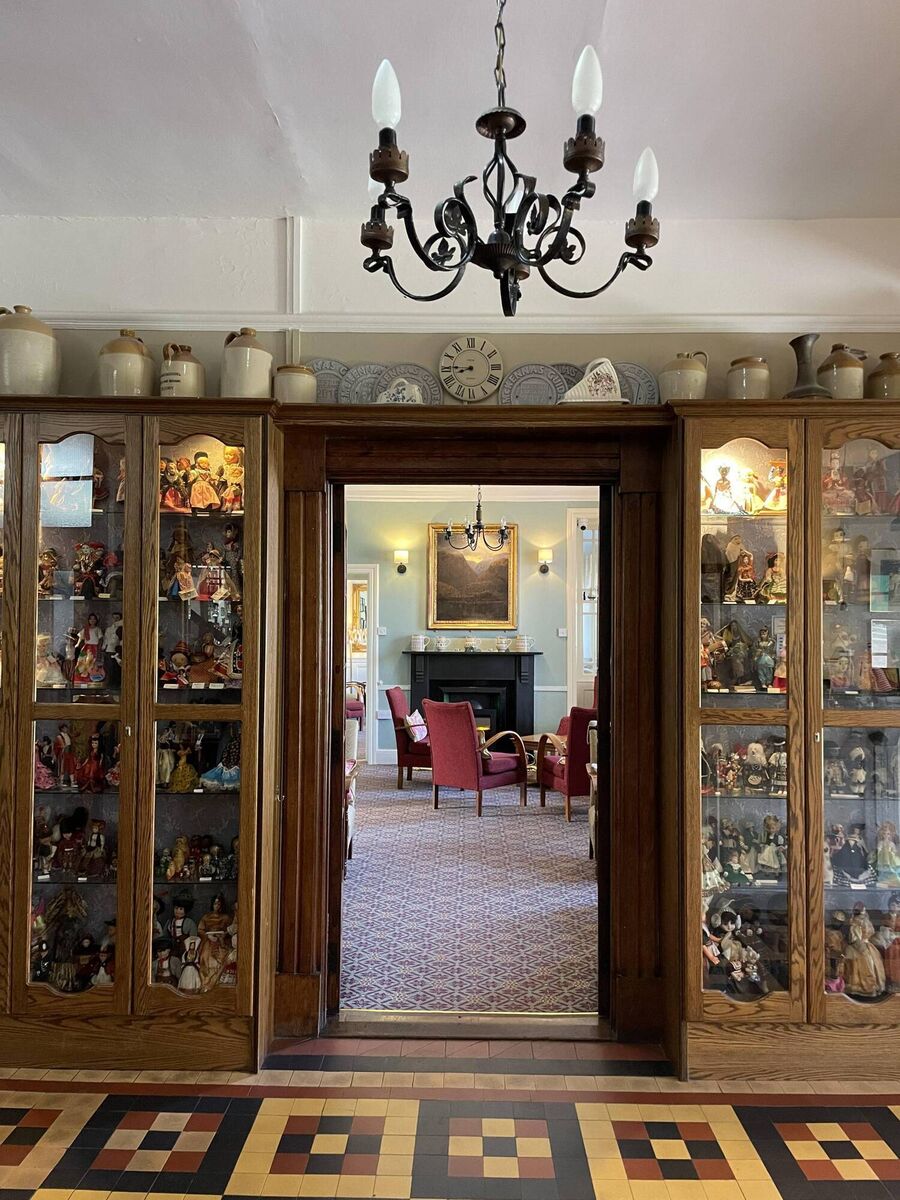 The lobby of the Gougane Barra Hotel