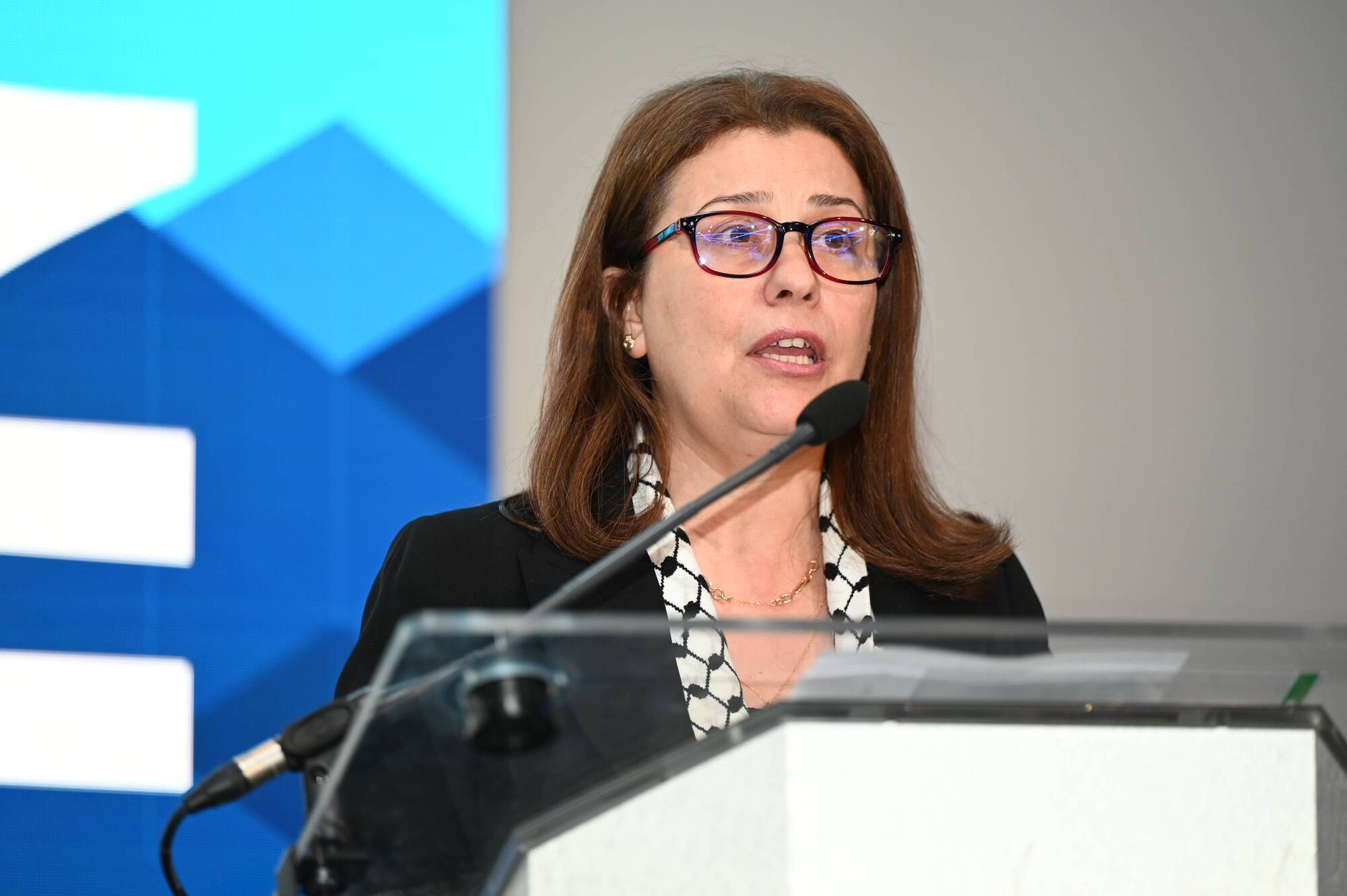 Palestinian Ambassador to Ireland Dr Jilan Wahba Abdalmajid thanked Ireland for their support and read a moving message from her cousin in Gaza who urged people to “raise your voice” against this war. Photo:INMO
