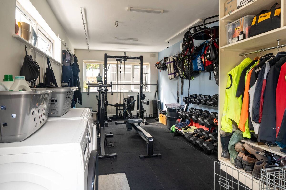 Gym/utility in the detached garage