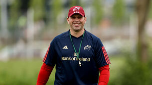 <p>DERBY: Defence Coach Denis Leamy expecting another battle when Munster take on Connacht in the URC on Saturday. Pic: ©INPHO/Ben Brady</p>
