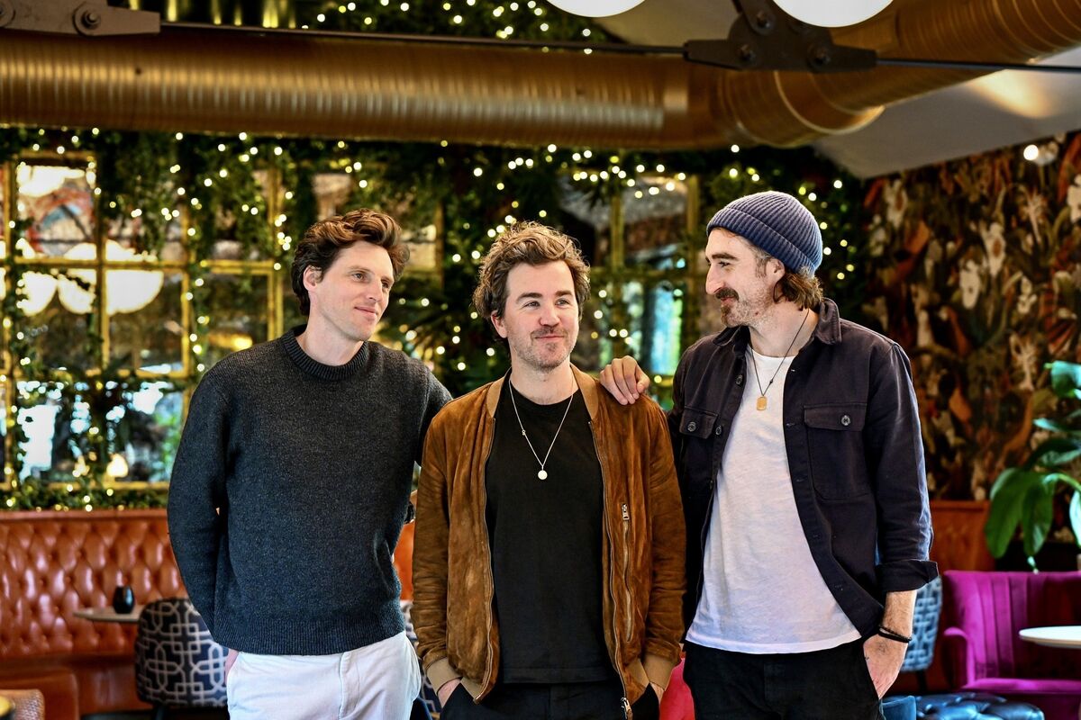 The Coronas: Conor Egan, Graham Knox and Danny O'Reilly pictured in the Glassroom of The Montenotte hotel Cork. Picture Chani Anderson