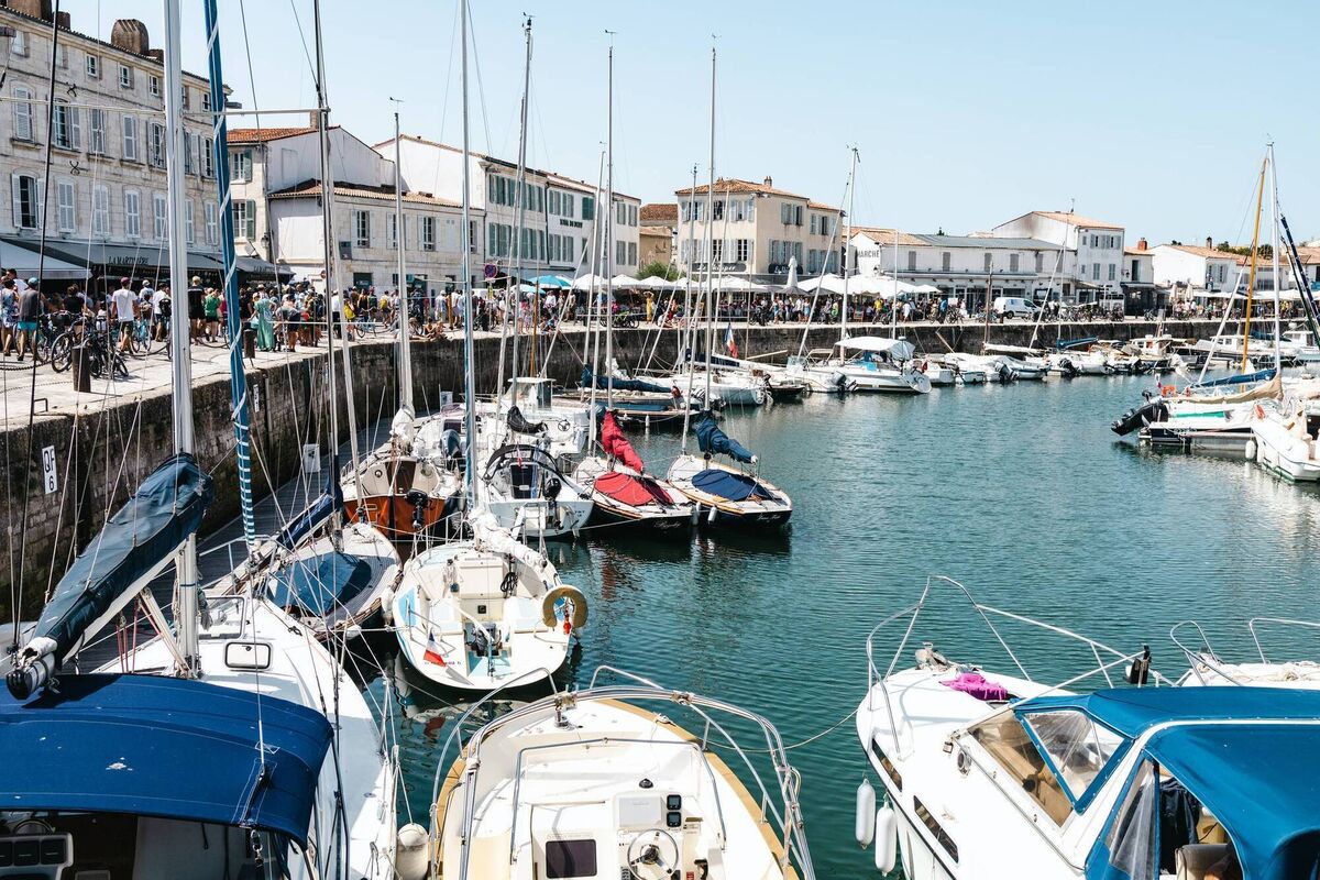 The port of La Flotte on the Atlantic Ocean coast of Ile de Re in France