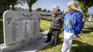 <p>Rose McKinney and Maureen Sullivan at the new memorial in St Mary's Cemetery Carlow to commemorate those buried in unmarked graves, who died in Mother and baby homes. Picture: Finbarr O'Rourke</p> <p>Rose McKinney and Maureen Sullivan at the new memorial in St Mary's Cemetery Carlow to commemorate those buried in unmarked graves, who died in Mother and baby homes. Picture: Finbarr O'Rourke</p>