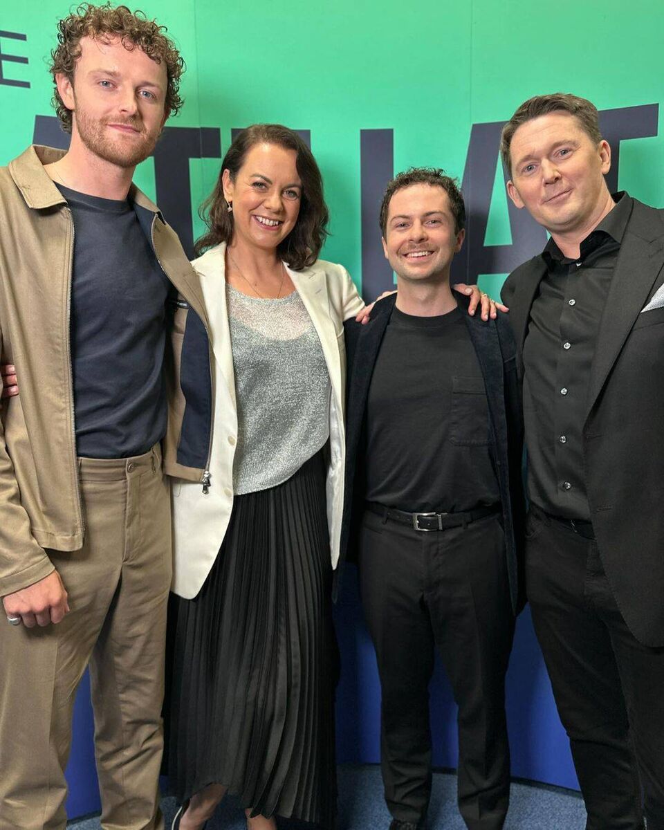The cast of The Young Offenders appeared on the final show of the season The cast of The Young Offenders appeared on the final show of the season
