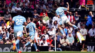 <p>Manchester City's Josko Gvardiol celebrates scoring his side's first goal. Picture: Zac Goodwin/PA Wire.</p>