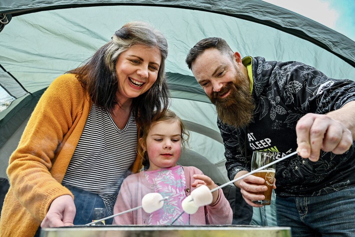 Deirdre McArdle enjoying a family camping trip with her husband Glen and daughter Daisy, 5. Picture Chani Anderson Deirdre McArdle enjoying a family camping trip with her husband Glen and daughter Daisy, 5. Picture Chani Anderson