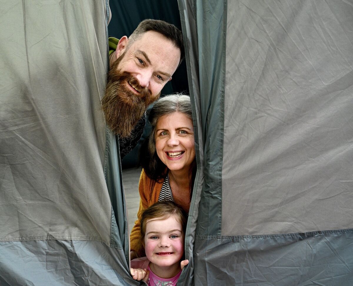 Esther McCarthy: Deirdre McArdle enjoying a family camping trip with her husband Glen and daughter Daisy, 5. Picture Chani Anderson Esther McCarthy: Deirdre McArdle enjoying a family camping trip with her husband Glen and daughter Daisy, 5. Picture Chani Anderson