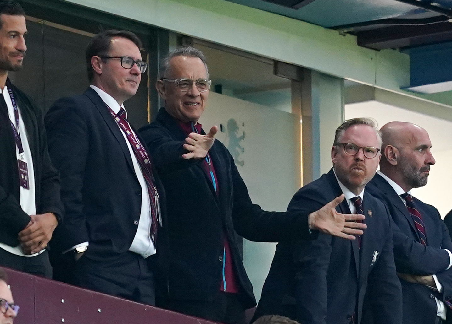 Up the Villa – Tom Hanks supports Aston Villa at Premier League game