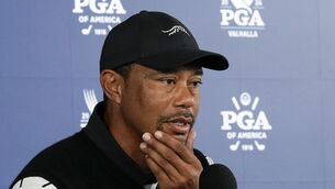 <p>Tiger Woods was dealing with back problems the last time Valhalla staged the US PGA in 2014 and missed the cut (Sue Ogrocki/AP)</p>