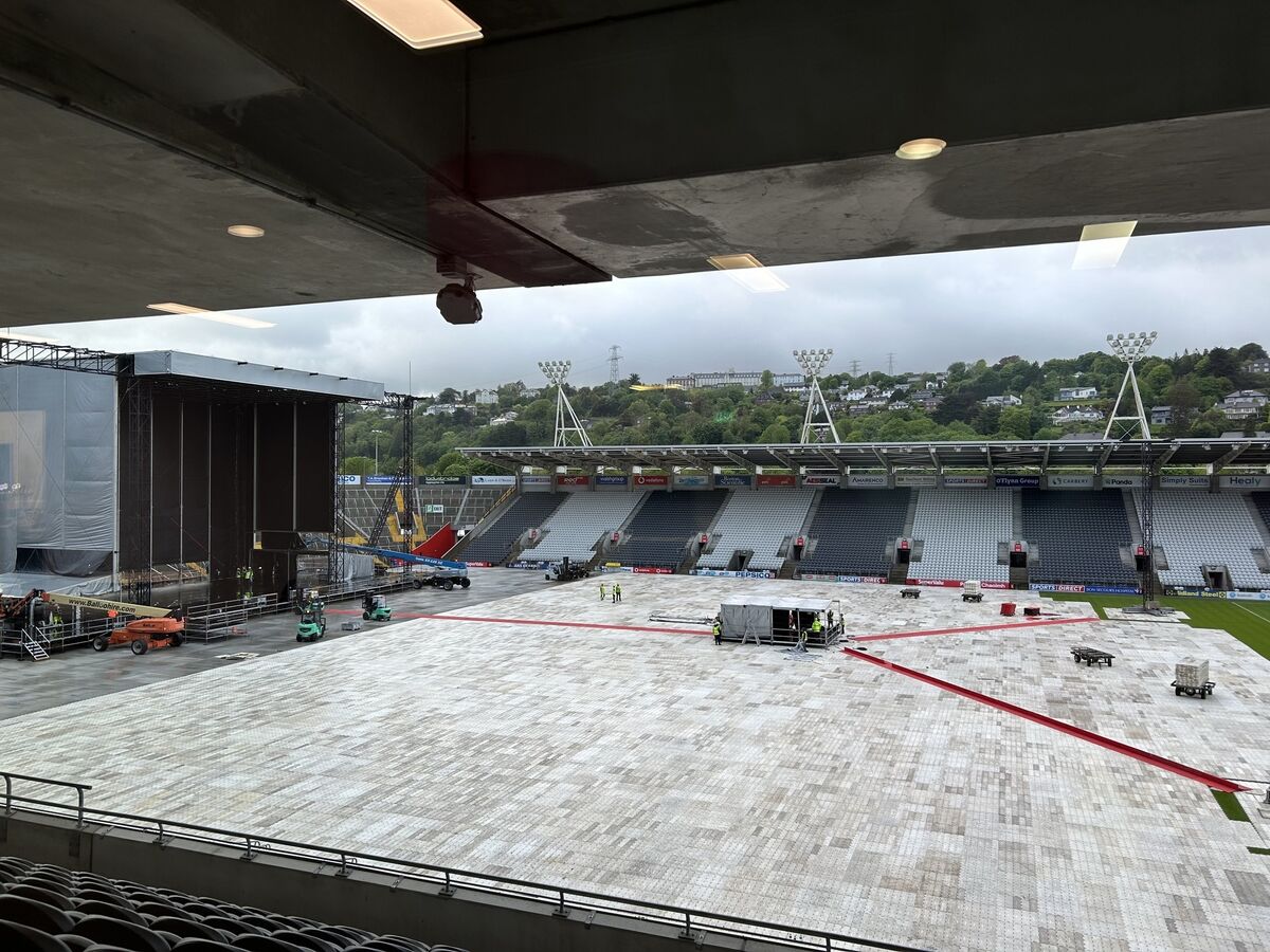 The stage for Bruce Springsteen and the E-Street Band being set up. Picture: Larry Cummins The stage for Bruce Springsteen and the E-Street Band being set up. Picture: Larry Cummins
