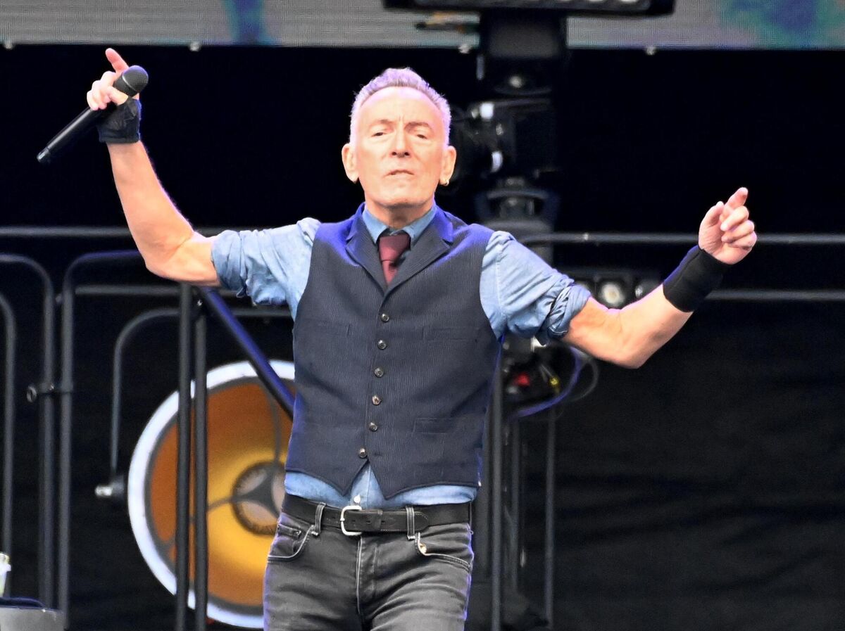 Bruce Springsteen on stage at Nowlan Park, Co Kilkenny. Picture: Eddie O'Hare Bruce Springsteen on stage at Nowlan Park, Co Kilkenny. Picture: Eddie O'Hare