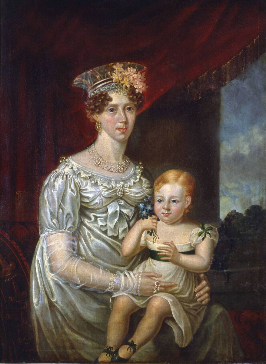 Mary O'Connell with her youngest son Daniel in a portrait by John Gubbins. Picture: courtesy of OPW and Derrynane House