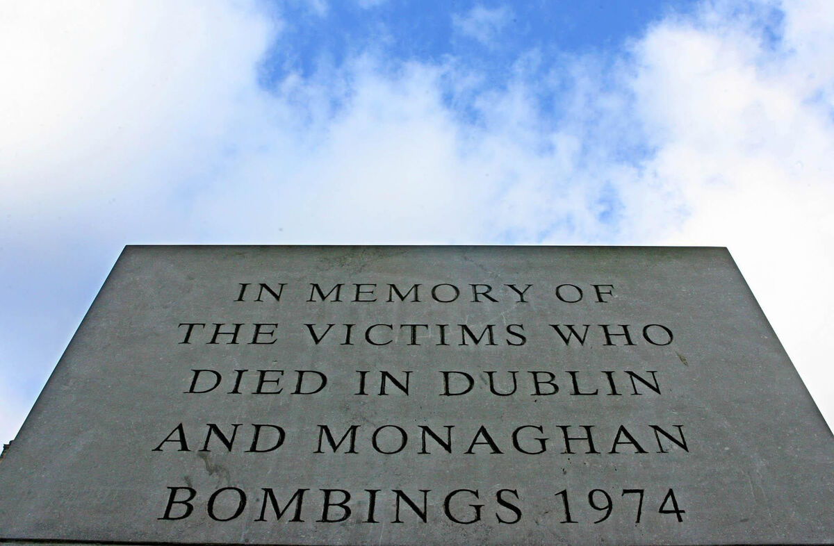 A memorial to those who died in the Dublin and Monaghan bombings stands in Dublin city centre.
