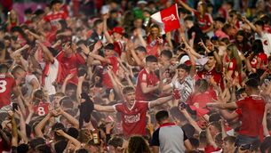 <p>Cork supporters celebrate on the pitch after their thrilling Munster SHC win at SuperValu Páirc Ui Chaoimh last week. Picture: Daire Brennan/Sportsfile</p>