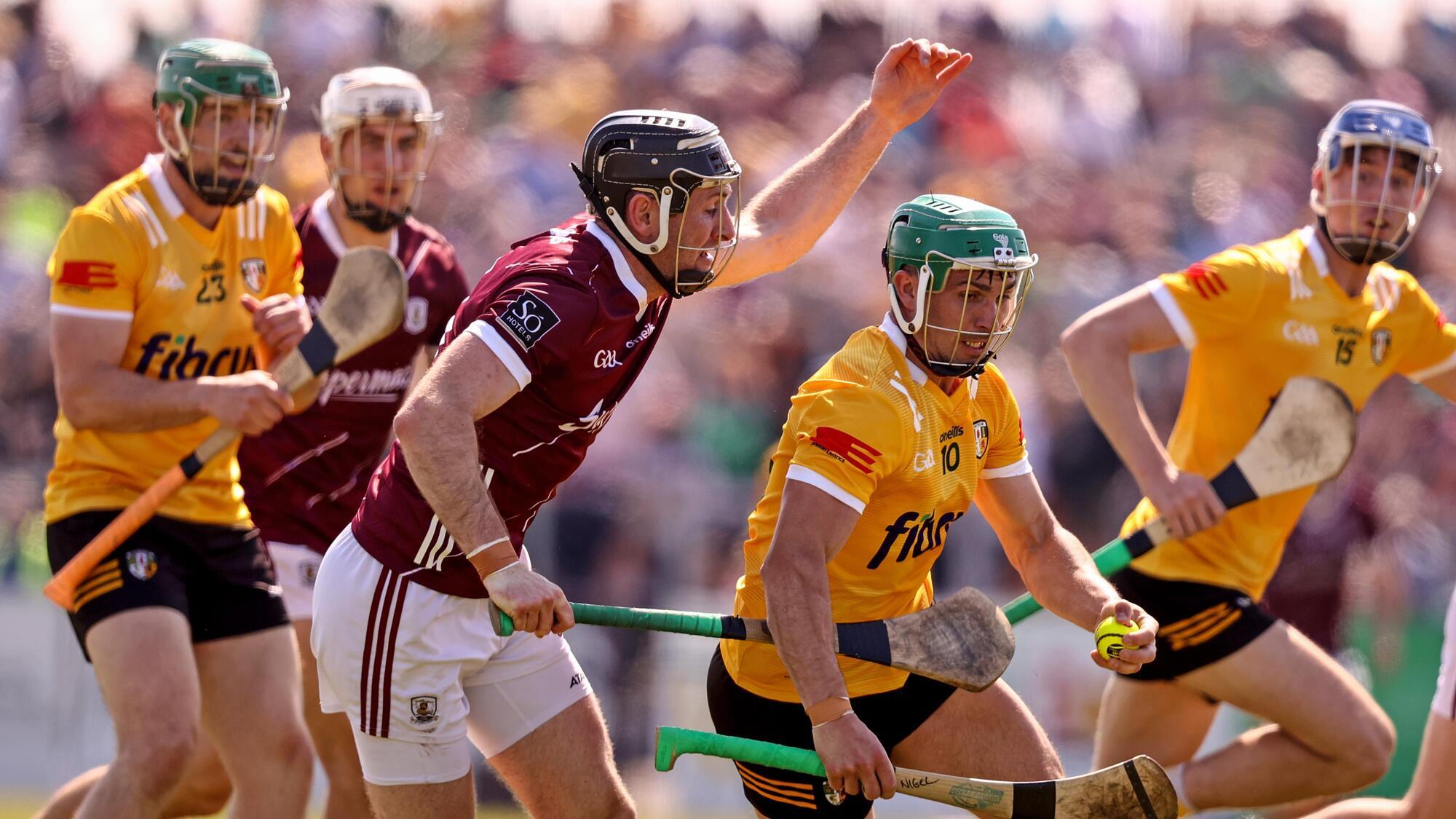 Galway overcome nervy spells to see off 14-man Antrim