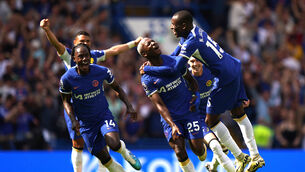 Moises Caicedo (centre) scored from halfway in the victory over Bournemouth (Bradley Collyer/PA)