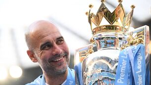 <p>FOUR IN A ROW: Pep Guardiola brings Manceshter City to new heights winning the Premier League for a fourth time in a row. Pic: Michael Regan/Getty Images</p>
