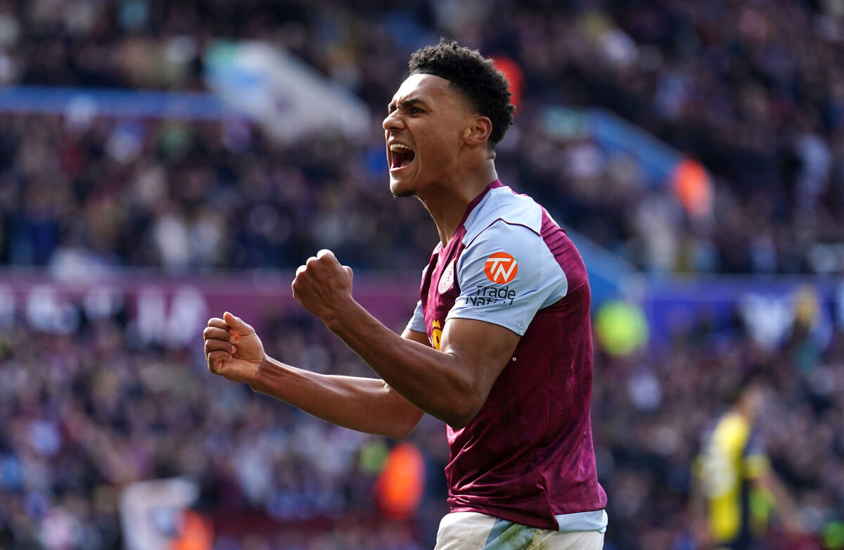 Aston Villa's Ollie Watkins celebrates a goal. Pic: David Davies/PA Wire.