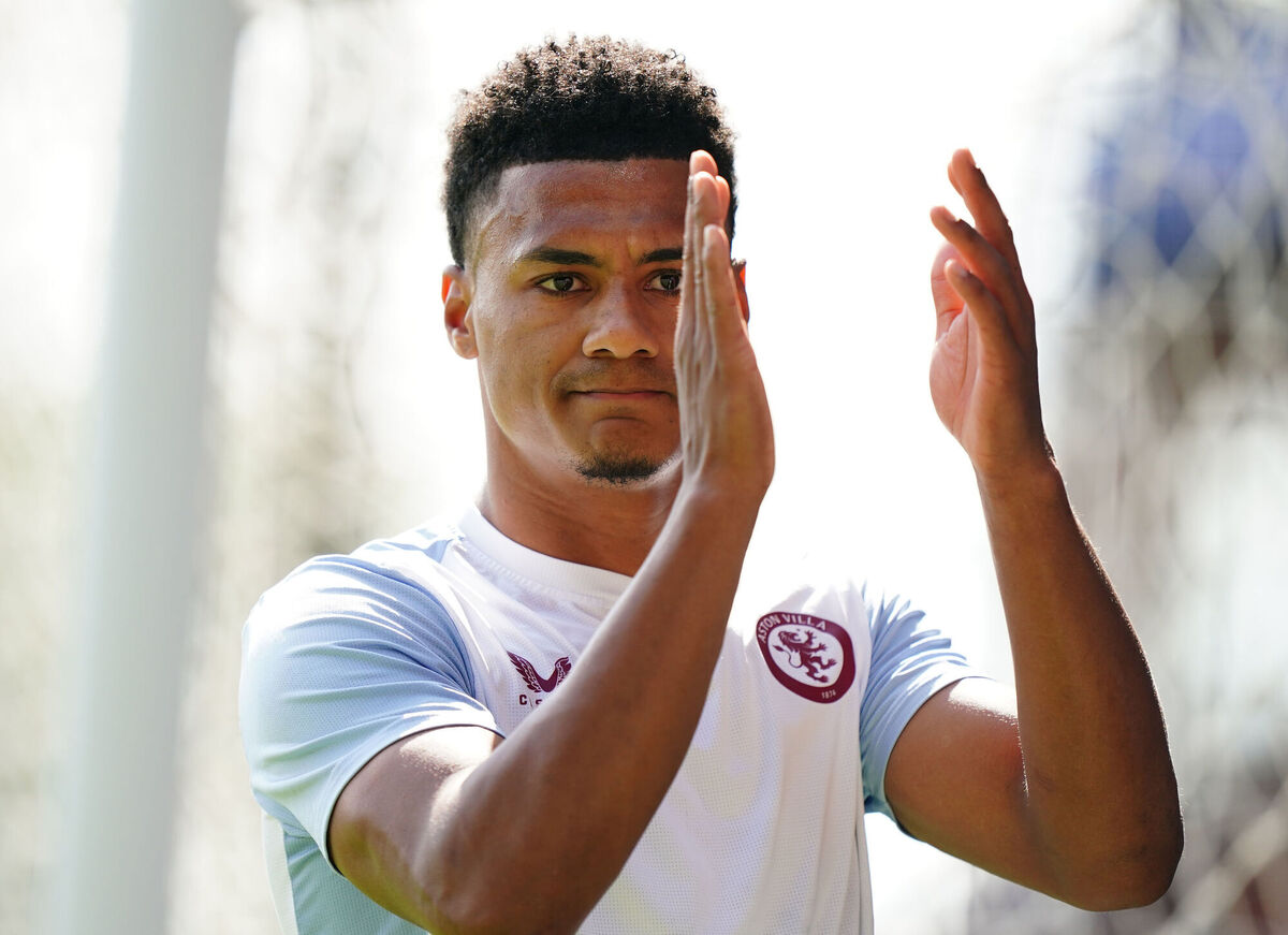 Aston Villa's Ollie Watkins during their side’s warm-up before the Premier League match at Selhurst Park. Picture: Zac Goodwin/PA Wire.