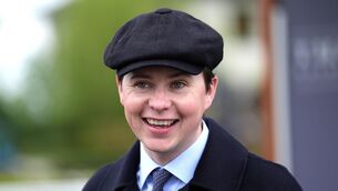 <p>Trainer Joseph O'Brien after winning the Coolmore Stud Little Big Bear Irish EBF Athasi Stakes with Gregarina. Picture: Niall Carson/PA Wire.</p>