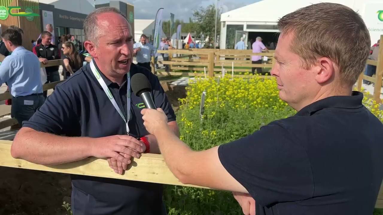 Padraig Fitzgerald, ASSAP Advisor, Teagasc, speaks with Sean Doorley, Teagasc Advisor at Teagasc's stand at the National Ploughing Championships.