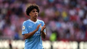 <p>Manchester City's Rico Lewis</p>