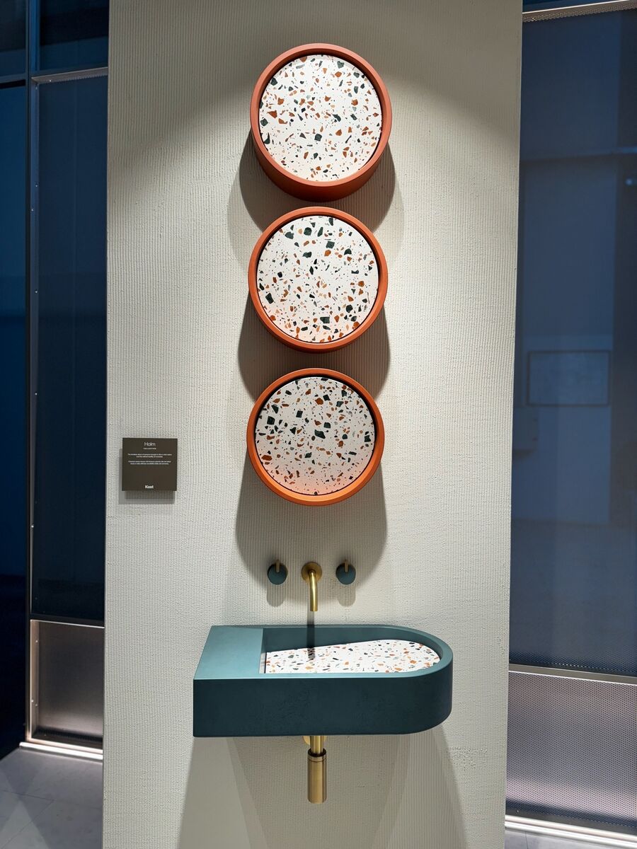 Terrazzo sink from the Holm collection by Kast Concrete Basins in London.