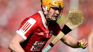 <p>MATTER IN HAND: In teeing up Patrick Horgan for Cork’s fourth goal against Tipperary, Shane Barrett showed how to execute a handpass correctly. Picture: Daire Brennan/Sportsfile</p>