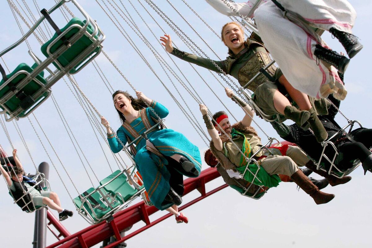 Pictured on the ‘Celtic Dreamer’ are character actors Rachel Gaughan, left, Eabha Brennan and Chris Corroon. Pic: Mark Stedman