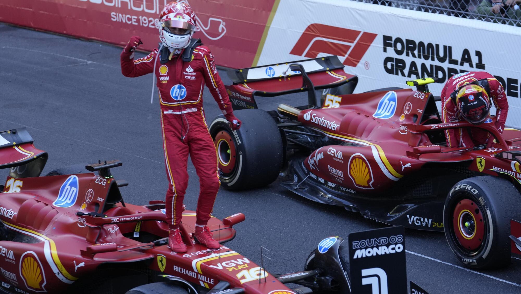 Charles Leclerc wins home race at processional Monaco Grand Prix