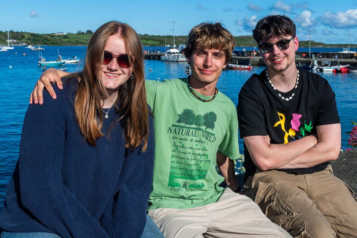 Taking a break from the film festival were Sophie Byrne and Daniel McCarthy, Kildare and Samuel Kennedy, Roscommon. Picture: Andy Gibson