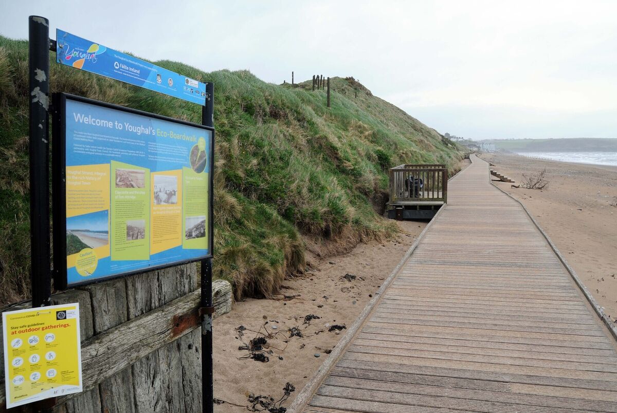 The  boardwalk at Claycastle beach near Youghal, Co Cork. Picture: Denis Minihane.