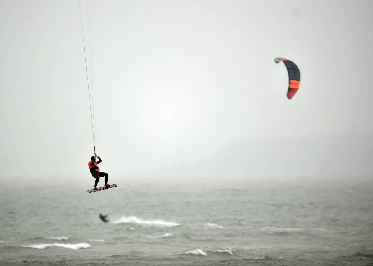 Kitesurfers at Rebarn baech. Picture: Eddie O'Hare