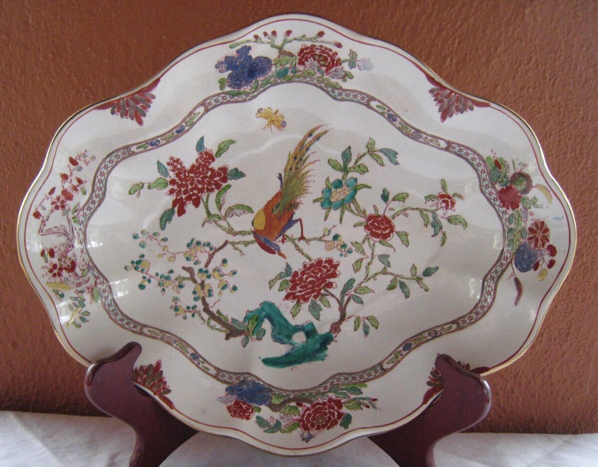Brian Hurley will bring this decorated Booths china dish to the Lismore Antique Fair.