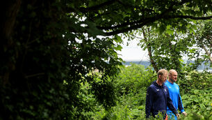 <p>GOODBYES: Head coach Leo Cullen and Rhys Ruddock. Pic: Ben Brady, Inpho</p>