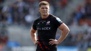 <p>Owen Farrell leaves Saracens at the end of the season (Nigel French/PA)</p>