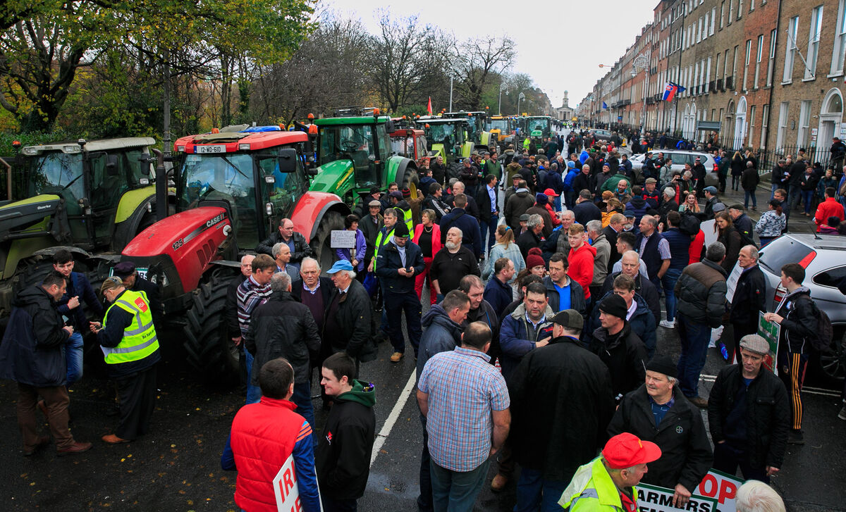 This year has been marked by a series of protests by farmers in Ireland and across Europe sparked by their frustration with 'overregulation' and a number of issues including the rising costs of inputs, late scheme payments, cheaper food imports, and concerns around generational renewal. Picture:Gareth Chaney/Collins
