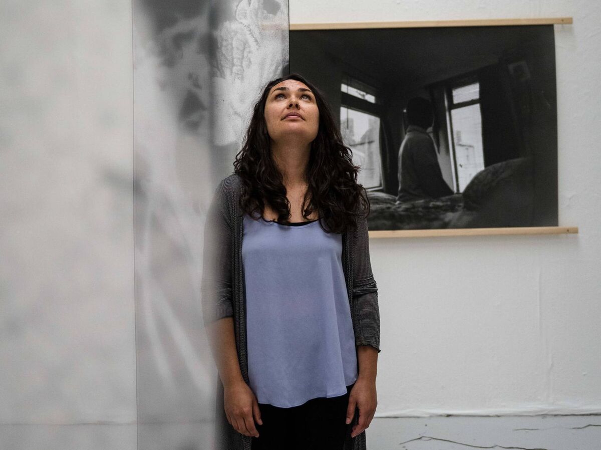 Leslie Allen Spillane, BA Fine Art student with her final year project at MTU Crawford College of Art and Design. Photo Joleen Cronin 