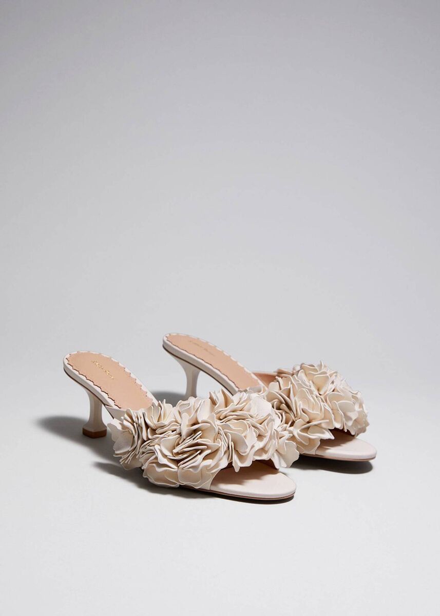 Floral appliqué leather mules, &amp; Other Stories, €159