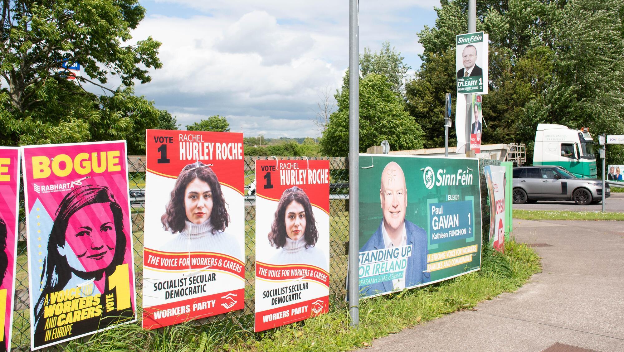Some of the election posters seen on the roadside in Ringmahon for the local elections in Cork City South East. Politics is deeply personal, which is why political psychologists have spent decades examining the factors behind voter behaviour and who we identify with politically, and why.	Picture: Howard Crowdy
            